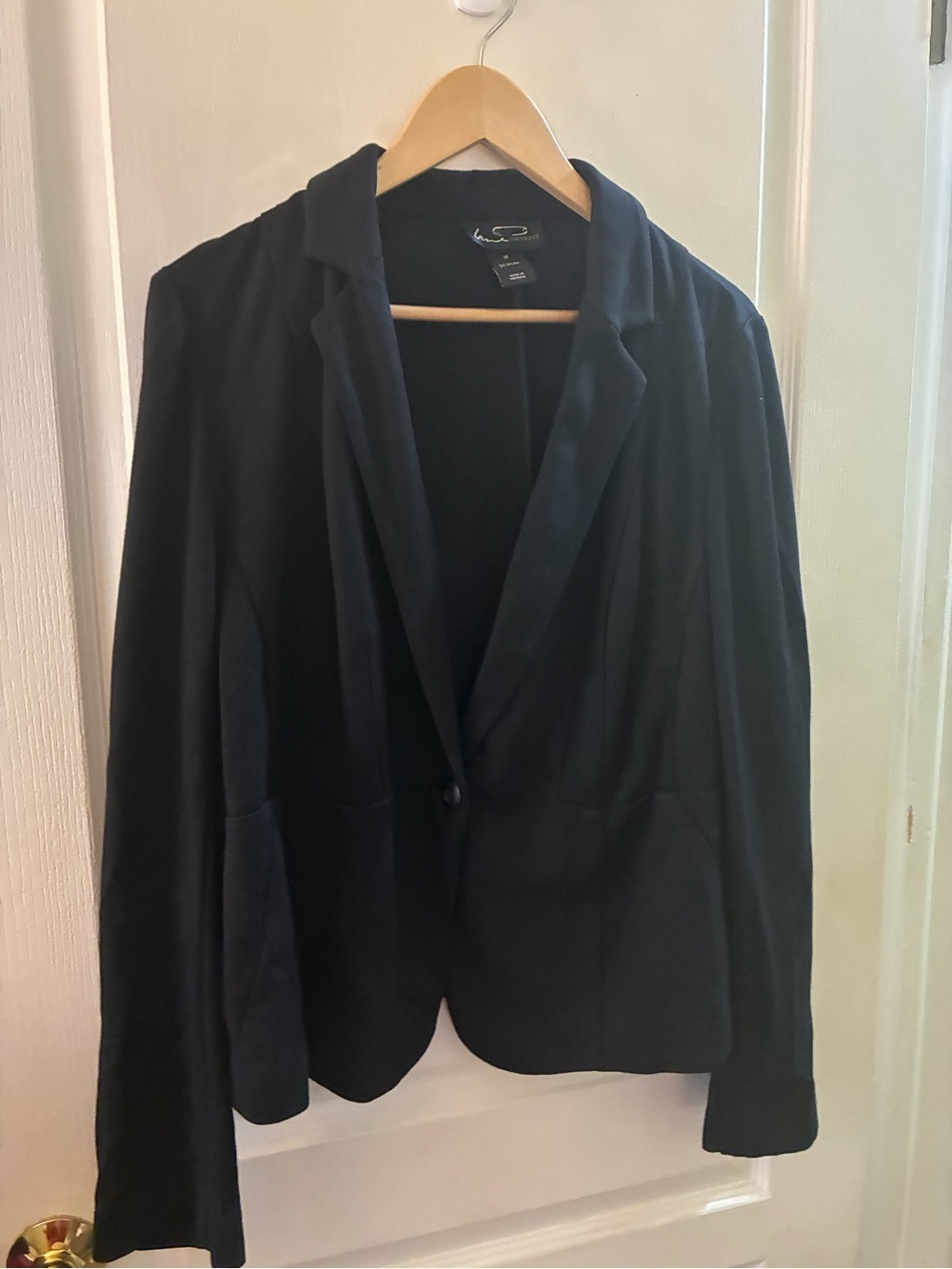 Lane Bryant Black Single-Button Blazer.